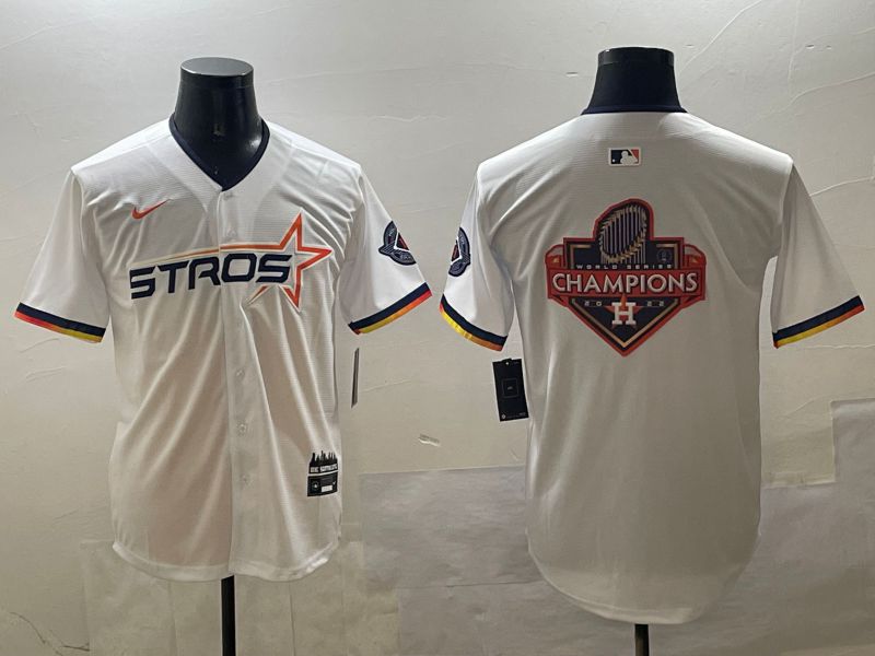 Men Houston Astros Blank White Three generations Joint Name 2025 Nike MLB Jersey style 17